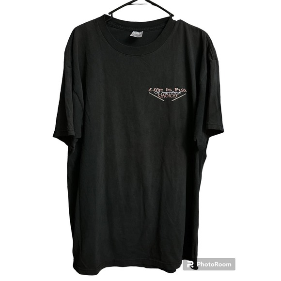 Vintage 1998 Delta Drum sets  ,"LIFE IS FULL OF IMPORTANT CHOICES" Shirt size XL - Picture 2 of 8